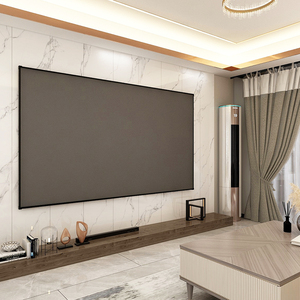 100寸灰晶抗光幕布4k 家用投影幕壁挂幕抗光投影仪幕布画框幕适用于