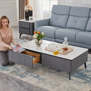 芝华仕头等舱沙发星云漫空大理石长餐桌餐椅茶几角几电视柜10356