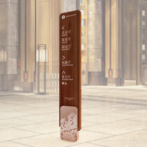 复古风售楼部指示牌高档高端导视牌物料别墅不锈钢防锈可定制logo