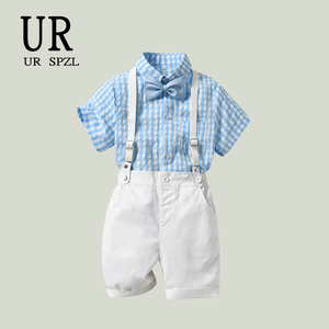 【官方正品】UR SPZL儿童套装男童短衬衣背带裤礼服六一摄影童装
