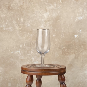 mikasa透明银边红酒杯微瑕37号