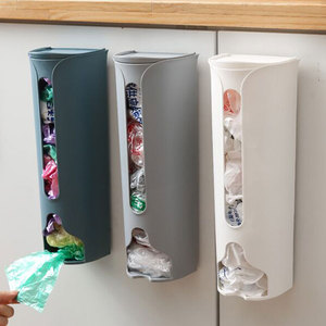 厨房壁挂垃圾袋收纳盒神器大容量整理塑料袋子收集器抽取式免打孔