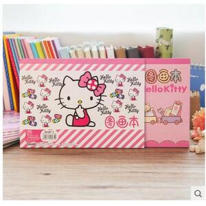 萌贝希hellokitty图画本a4画画本卡通凯蒂猫空白涂鸦涂色本女童
