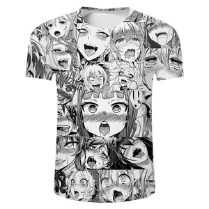 妈见打系列t恤女肥宅战袍速干短袖阿黑颜埃罗芒老师黑白漫画痛衣m