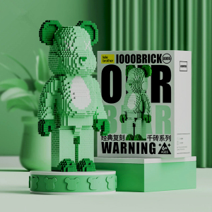 熊积木乐高大型高难度超大号女生系列情人节礼物网红拼装玩具173人