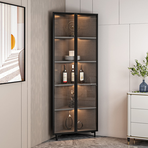 实木角柜转角柜墙角柜拐角置物架三角形边角柜客厅直角转弯柜酒柜