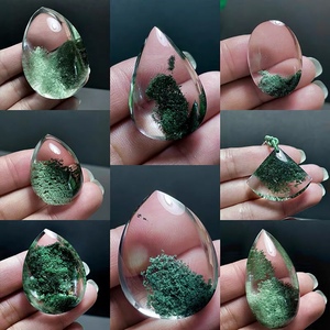 天然四季彩彩幽灵柱绿幽灵水晶柱子千层原石原矿石柱家居装饰摆件