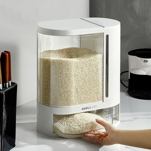 日本家用米桶分格装米箱高端自动出米储粮桶家用防虫防潮密封米缸