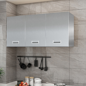 不锈钢厨房吊柜灶台柜家用一体经济型橱柜壁挂储物简易碗柜收纳柜