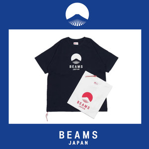 【现货】beams japan日系定番富士山印花红绳情侣短袖t恤男女装潮