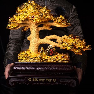 招财树发财摇钱树工艺品摆件家居客厅装饰品办公桌新店铺开业礼品