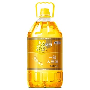 福临门一级大豆油5L/桶营养丰富健康食用油餐饮家用色拉油
