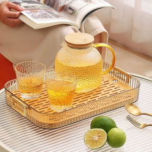 长方形托盘沥水家用放玻璃水杯茶杯茶水杯子茶具客厅收纳放置茶盘