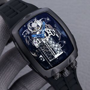 杰克宝捷克豹布加迪16缸机械手表油田天体陀飞轮手表