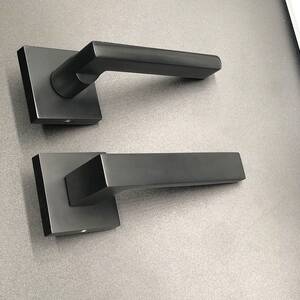 隐形门拉手黑青色明装专用电视机背景墙单面木门实心把手不带锁