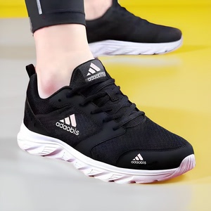 夏季轻便男鞋阿迪特价三叶草清仓运动鞋男网面透气跑步鞋男休闲鞋_阿