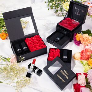 香奈儿大牌口红礼盒套装七夕情人节女朋友礼物高档惊喜浪漫玫瑰