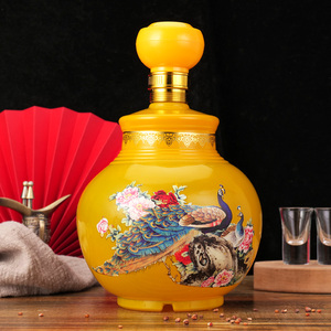 封坛原浆酒富贵呈祥52度1500ml坛装礼盒装浓香型白酒3斤纯粮食酒