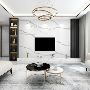 木饰面板爵士白电视墙板轻奢仿大理石纹护墙板客厅背景板亮面uv板