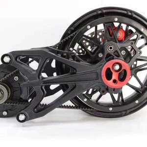 全顺改装小牛直上中置电机总成72v3000w平叉cnc套装皮带传动电机