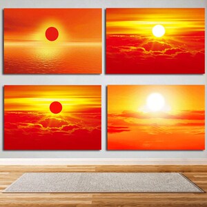 太阳图案装饰画旭日东升太阳装饰画红太阳镇宅风水画红红火火挂画