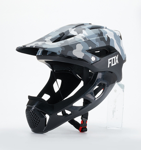 FOX骑行头盔速降单车全盔 越野山地车半盔一体成型安全帽通用装备