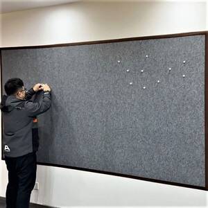 强磁性毛毡墙书法画室国画磁铁磁力画板展示作品磁吸书画墙贴铁板