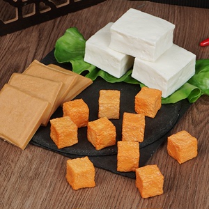 仿真白豆腐块豆腐干模型黄豆假食物火锅食材摆盘拍摄道具儿童教具