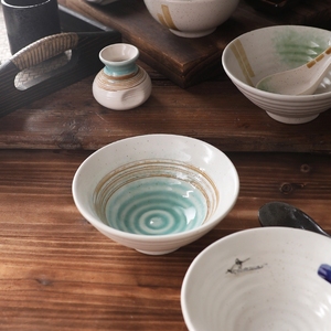 新款复古小碗日式4.5英寸陶瓷米饭碗创意黑色釉风汤面单家用餐厅
