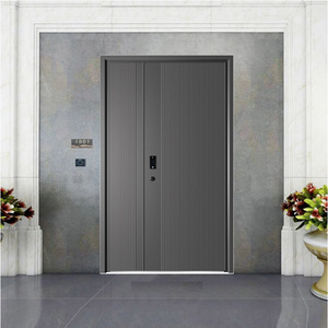 精雕铸铝门入户门子母门高端防盗门别墅大门对开门现代进户门定制