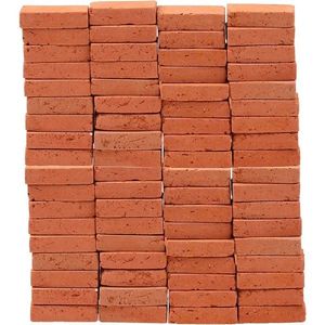 150 Pcs Mini Small Red Brick Miniture House Furniture