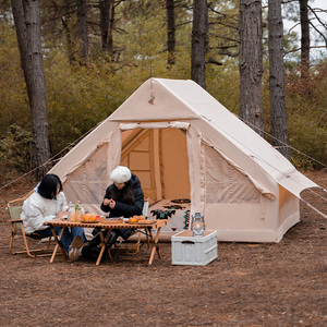 便携式折叠充气帐篷户外房子小屋露营加厚棉布野营野餐简易速开帐
