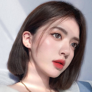 假发女全头套真人发bobo假头发偏分刘海圆脸锁骨发短发递针假发套