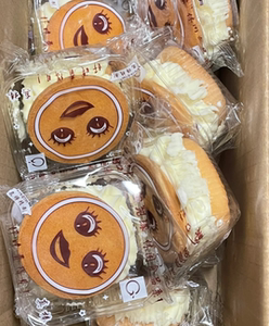 800人付款淘宝娃娃脸娃娃头硬黄奶油夹心蛋糕老式传统糕点小时候的