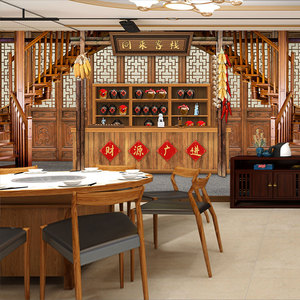 同福客栈背景布酒馆白酒直播壁纸复古酒坊古代装饰酒庄农家乐墙纸