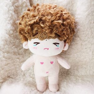 日本购卷毛人偶毛绒公p仔娃娃 毛绒玩具动漫穿衣棉花娃娃 女孩礼