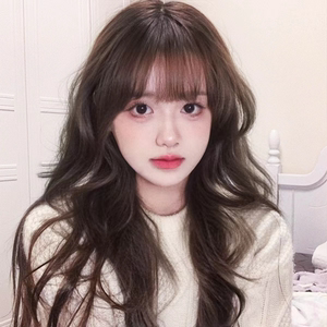 假发女生微卷长发清纯自然长卷发网红减龄韩式发套蓬松透气全头套