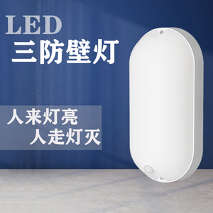 户外防水led楼梯走廊过道超亮三防智能红外人体感应声光控壁灯