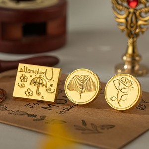 复古爆爆兔火漆印信封封口蜡封印章章头浮雕腊粒蜡烛全套昂章模具