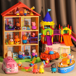 儿童小猪佩奇的玩具过家家房子车套装佩琪猪一家四口全套人物女孩