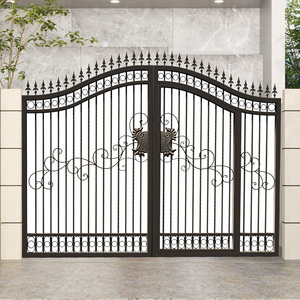 户外铁艺花园门庭院别墅欧式双开门栅栏铁大门围墙门定制乡村院子