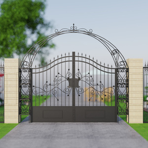 铁艺门庭院门铁门围墙大门栅栏花园门乡村院子大院门学校幼儿园门