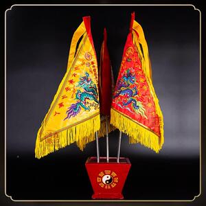 五色五龙令道三角五方堂口五路60529道堂刺绣家小令旗全套杆旗底