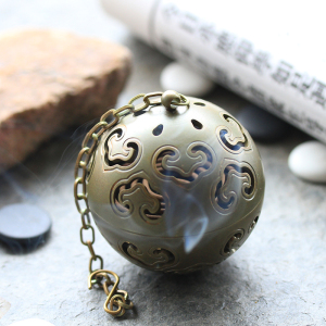 熏球熏香球镂空金属香囊球纯铜香薰球倒流香炉摆件沉檀香炉焚香炉