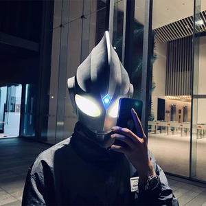 迪迦奥特曼玩具头套头盔可穿戴超人发光面具变身儿童无毒全脸成人