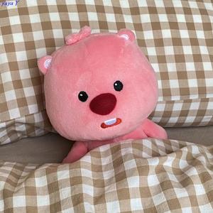 loopy玩偶韩国粉红小海狸露比鲷鱼烧头套公仔可爱毛绒娃卡通礼物