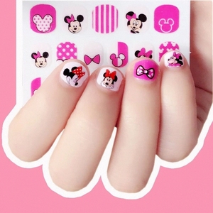 儿童指甲贴无毒无味女孩贴贴纸小号卡通防水专用甲片韩国可爱女
