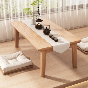 中式飘窗桌折叠小茶几榻榻米窗台阳台楠竹茶桌矮桌小型桌子炕桌