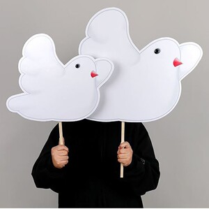 运动会入场开幕式方阵创意道具手持物手拿和平鸽手举牌表演出舞蹈