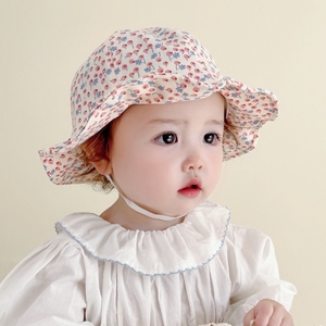 婴儿渔夫帽子女宝宝夏款小月龄八个月一岁儿童帽子春秋季出游薄款